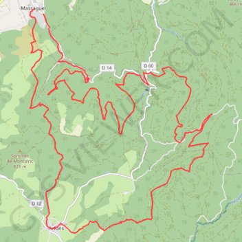 Itinéraire Autour de la Plaine d'Arfons, distance, dénivelé, altitude, carte, profil, trace GPS
