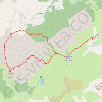 Itinéraire Les Rochers de Leschaux - Mont Saxonex, distance, dénivelé, altitude, carte, profil, trace GPS