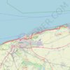 Itinéraire 1 Gravelines Sangatte, distance, dénivelé, altitude, carte, profil, trace GPS