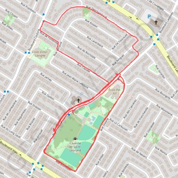 Itinéraire Evening Walk, distance, dénivelé, altitude, carte, profil, trace GPS