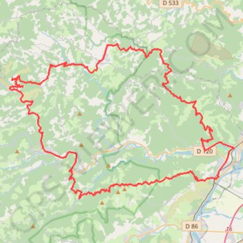 Itinéraire TRACASSINE_2020_92km, distance, dénivelé, altitude, carte, profil, trace GPS