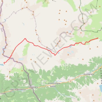 Itinéraire jour 43 - lac de la caldera, distance, dénivelé, altitude, carte, profil, trace GPS