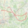 Itinéraire Roussines, distance, dénivelé, altitude, carte, profil, trace GPS