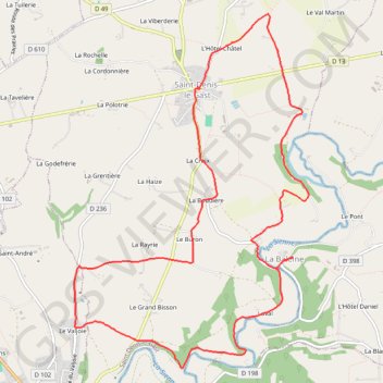 Itinéraire Le Saint Evremond, distance, dénivelé, altitude, carte, profil, trace GPS