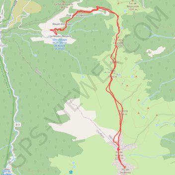 Itinéraire Pic de Soubirou, distance, dénivelé, altitude, carte, profil, trace GPS