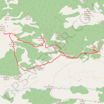 Itinéraire Sierra de Boumort, distance, dénivelé, altitude, carte, profil, trace GPS
