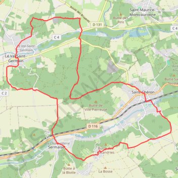 Itinéraire Marchez en rond à Saint-Chéron (91), distance, dénivelé, altitude, carte, profil, trace GPS