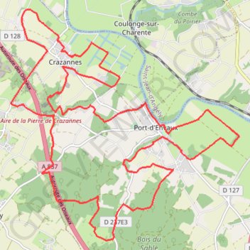 Itinéraire Autour de Port-d'Envaux - 18254 - UtagawaVTT.com, distance, dénivelé, altitude, carte, profil, trace GPS