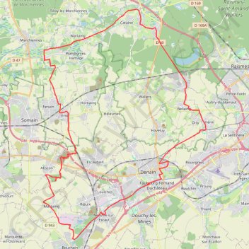 Itinéraire Entre les canaux de la Scarpe et l'Escaut - Wavrechain-sous-Denain, distance, dénivelé, altitude, carte, profil, trace GPS