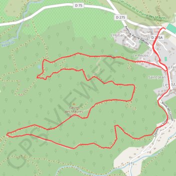 Itinéraire Les Mayons, distance, dénivelé, altitude, carte, profil, trace GPS