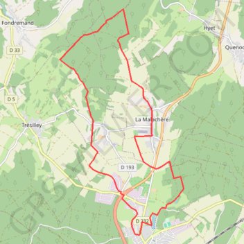 Itinéraire Rioz les fontenis la malachère, distance, dénivelé, altitude, carte, profil, trace GPS