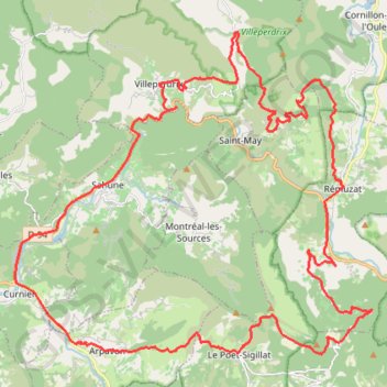 Itinéraire Sahune (Drôme), distance, dénivelé, altitude, carte, profil, trace GPS