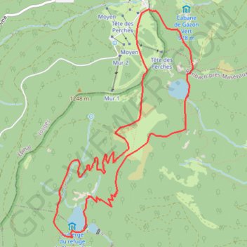 Itinéraire Les 3 lacs à partir de Gazon Rouge, distance, dénivelé, altitude, carte, profil, trace GPS