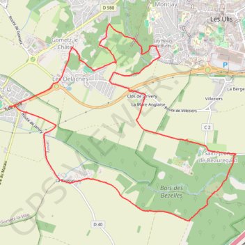 Itinéraire Gometz-la-Ville (91 - Essonne), distance, dénivelé, altitude, carte, profil, trace GPS