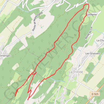 Itinéraire Circuit : Cochette, distance, dénivelé, altitude, carte, profil, trace GPS