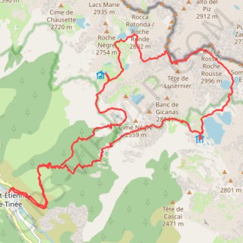 Itinéraire Rando tenibre, distance, dénivelé, altitude, carte, profil, trace GPS