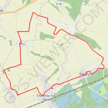 Itinéraire Chatenay sur seine, distance, dénivelé, altitude, carte, profil, trace GPS