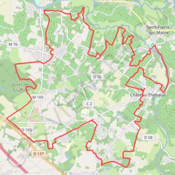 Itinéraire Randonnée VTT de Château-Thébaud, distance, dénivelé, altitude, carte, profil, trace GPS