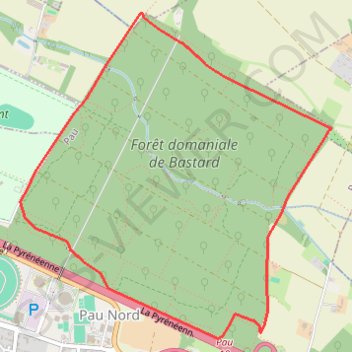Itinéraire Forêt de Bastard (bois de Pau), distance, dénivelé, altitude, carte, profil, trace GPS