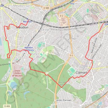 Itinéraire En passant par maison blanche, distance, dénivelé, altitude, carte, profil, trace GPS