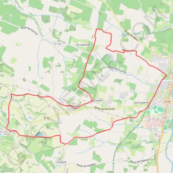 Itinéraire Vers le château des Evèques à Larressingle, distance, dénivelé, altitude, carte, profil, trace GPS