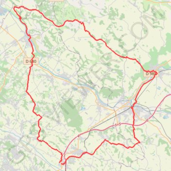 Itinéraire Boucle vers le Tarn, distance, dénivelé, altitude, carte, profil, trace GPS
