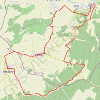 Itinéraire Channes, distance, dénivelé, altitude, carte, profil, trace GPS