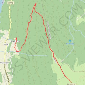 Itinéraire Le Sénépy au départ des Arnauds, distance, dénivelé, altitude, carte, profil, trace GPS