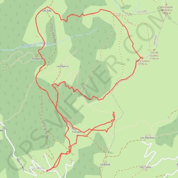 Itinéraire Grande Montagne près de Sulens, distance, dénivelé, altitude, carte, profil, trace GPS