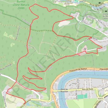 Itinéraire ANHEE-ANNEVOIE Bocow3 vers 7 Meuse, distance, dénivelé, altitude, carte, profil, trace GPS