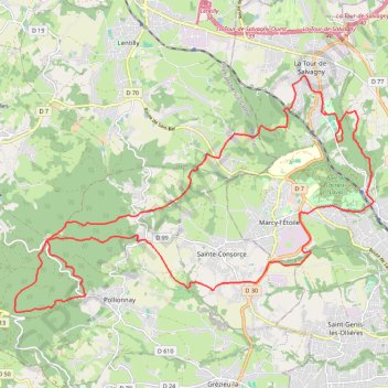 Itinéraire La Tourelloise, distance, dénivelé, altitude, carte, profil, trace GPS