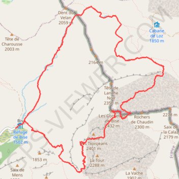Itinéraire Les Cornettes de Bise, traversée depuis les Chalets de Bise, distance, dénivelé, altitude, carte, profil, trace GPS