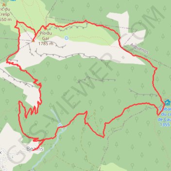 Itinéraire Pic de Saillant et du Gar, distance, dénivelé, altitude, carte, profil, trace GPS