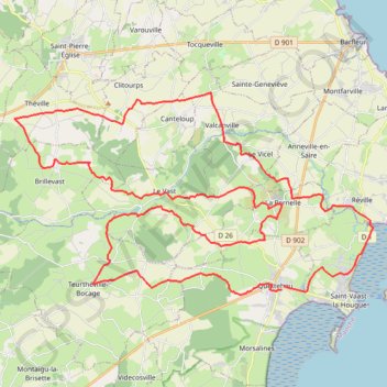 Itinéraire 2 - VDSC VTT 55km, distance, dénivelé, altitude, carte, profil, trace GPS