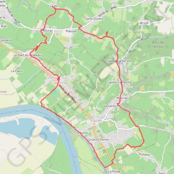 Itinéraire Chemin Faisant à Lestiac, distance, dénivelé, altitude, carte, profil, trace GPS
