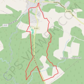 Itinéraire Labrit - Mouréou - Bernède, distance, dénivelé, altitude, carte, profil, trace GPS