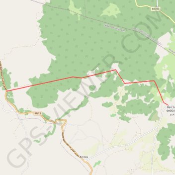 Itinéraire E1. Ito – Ben Smim par la forêt de Jaaba, distance, dénivelé, altitude, carte, profil, trace GPS