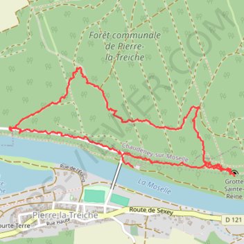 Itinéraire Pierre-la-Treiche, distance, dénivelé, altitude, carte, profil, trace GPS