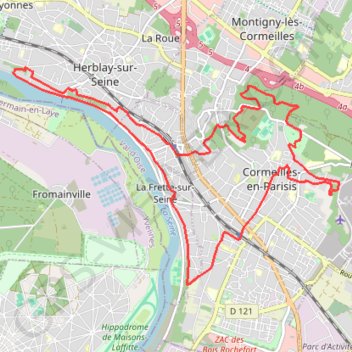 Itinéraire Panoramas de la Seine, distance, dénivelé, altitude, carte, profil, trace GPS