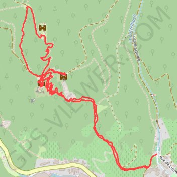 Itinéraire Châteaux à Ribeauvillé, distance, dénivelé, altitude, carte, profil, trace GPS