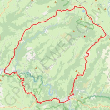 Itinéraire Le col de Verlac - Saint-Geniez-d'Olt, distance, dénivelé, altitude, carte, profil, trace GPS