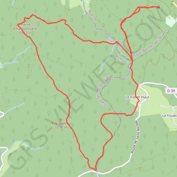 Itinéraire Balade à la Pierre Charbonnière - Bécajat, distance, dénivelé, altitude, carte, profil, trace GPS