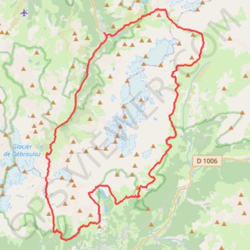Itinéraire Tour des glaciers de la vanoise, distance, dénivelé, altitude, carte, profil, trace GPS