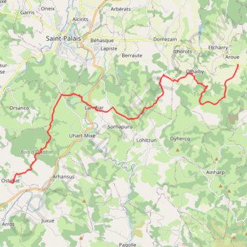 Itinéraire GR65 sept 2023 J10, distance, dénivelé, altitude, carte, profil, trace GPS