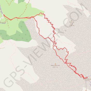 Itinéraire Tête Pelouse : Par la combe de Grand Crêt, distance, dénivelé, altitude, carte, profil, trace GPS