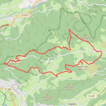 Itinéraire Le Haut du Tôt, distance, dénivelé, altitude, carte, profil, trace GPS