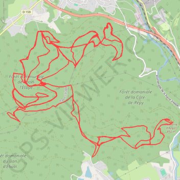 Itinéraire Sortie en vélo électrique dans l'après-midi, distance, dénivelé, altitude, carte, profil, trace GPS