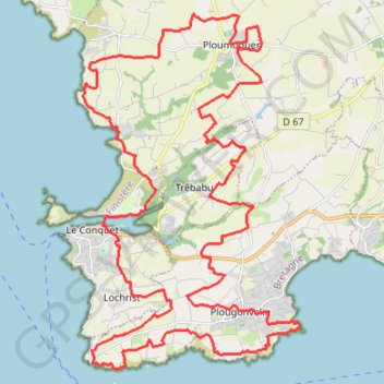 Itinéraire Vers Saint-Mathieu et Bertheaume - Ploumoguer, distance, dénivelé, altitude, carte, profil, trace GPS