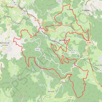 Itinéraire Rando des Grands Bois - Belleroche, distance, dénivelé, altitude, carte, profil, trace GPS