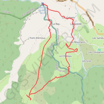 Itinéraire Cascade de Clars via l'Ubac de Brainée, distance, dénivelé, altitude, carte, profil, trace GPS